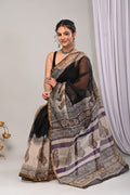 Pure Hand Block Printed Kota Doria Saree