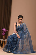 Pure Hand Block Printed Kota Doria Saree