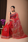 Pure Hand Block Printed Kota Doria Saree
