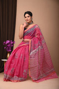 Pure Hand Block Printed Kota Doria Saree