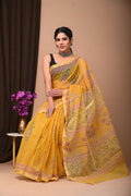 Pure Hand Block Printed Kota Doria Saree