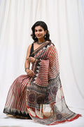 Pure Hand Block Printed Kota Doria Saree