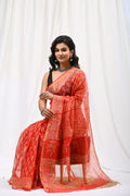 Pure Hand Block Printed Kota Doria Saree
