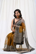 Pure Hand Block Printed Kota Doria Saree