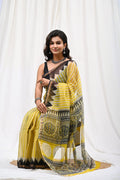 Pure Hand Block Printed Kota Doria Saree