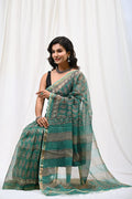 Pure Hand Block Printed Kota Doria Saree
