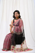 Pure Hand Block Printed Kota Doria Saree
