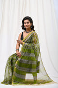 Pure Hand Block Printed Kota Doria Saree