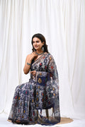 Pure Hand Block Printed Kota Doria Saree