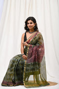 Pure Hand Block Printed Kota Doria Saree