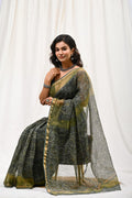 Pure Hand Block Printed Kota Doria Saree