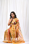 Pure Hand Block Printed Kota Doria Saree