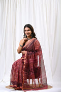 Pure Hand Block Printed Kota Doria Saree