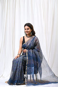Pure Hand Block Printed Kota Doria Saree