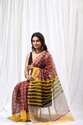 Pure Hand Block Printed Kota Doria Saree