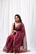 Pure Hand Block Printed Kota Doria Saree