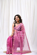 Pure Hand Block Printed Kota Doria Saree