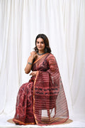 Pure Hand Block Printed Kota Doria Saree