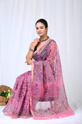 Pure Hand Block Printed Kota Doria Saree