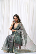 Pure Hand Block Printed Kota Doria Saree