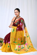 Pure Hand Block Printed Kota Doria Saree