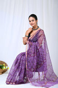 Pure Hand Block Printed Kota Doria Saree