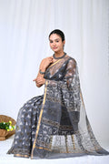 Pure Hand Block Printed Kota Doria Saree