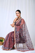 Pure Hand Block Printed Kota Doria Saree