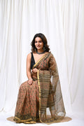 Pure Hand Block Printed Kota Doria Saree