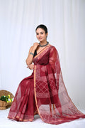 Pure Hand Block Printed Kota Doria Saree