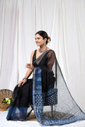 Pure Hand Block Printed Kota Doria Saree