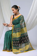 Pure Hand Block Printed Kota Doria Saree