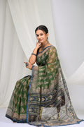 Pure Hand Block Printed Kota Doria Saree