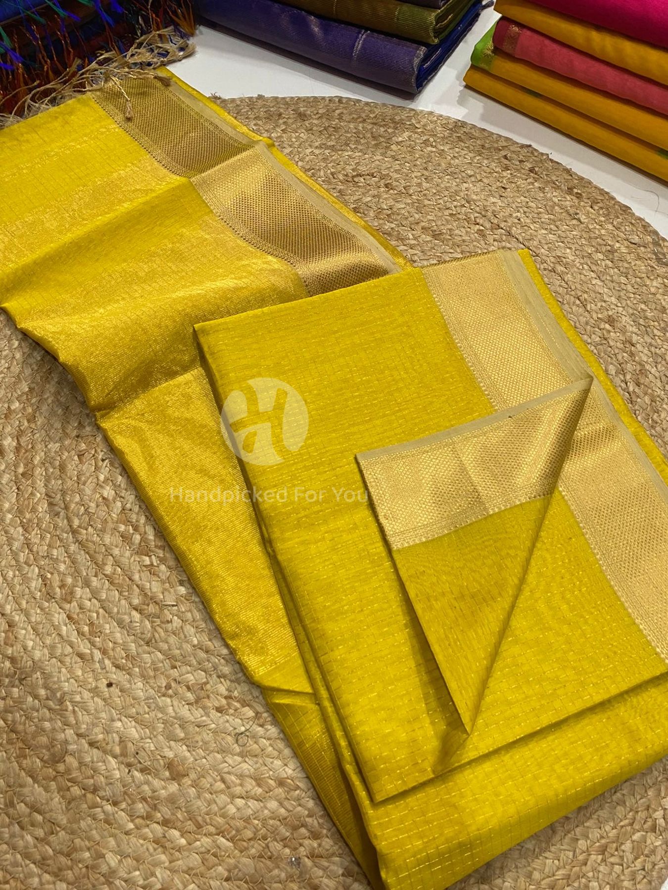 Maheshwari Silk Handloom Checks Saree