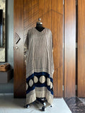 Pure handblock Modal Silk Ajrakh kaftan dress 2006