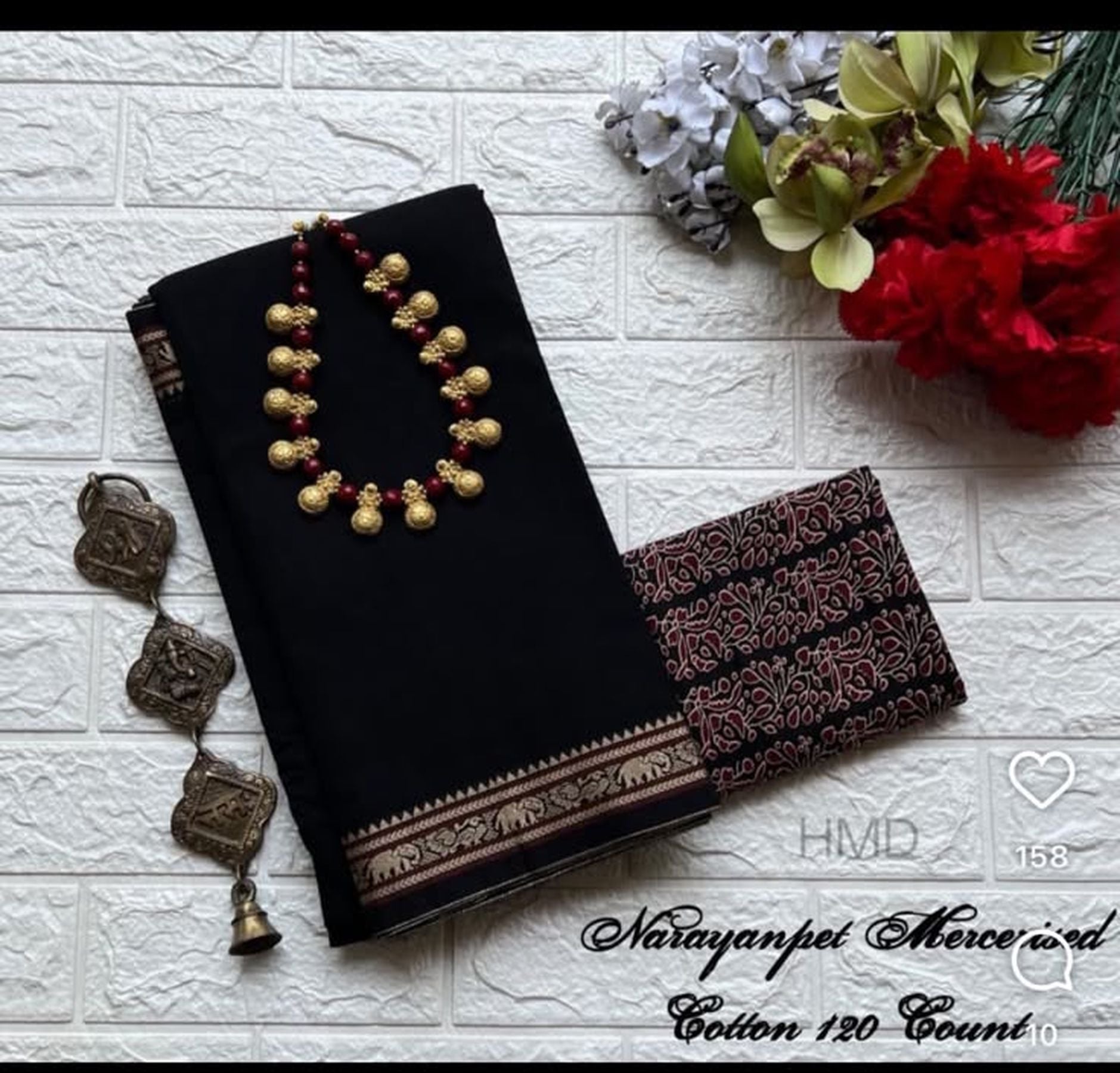 Narayanapet Mercerised Cotton Handloom Saree