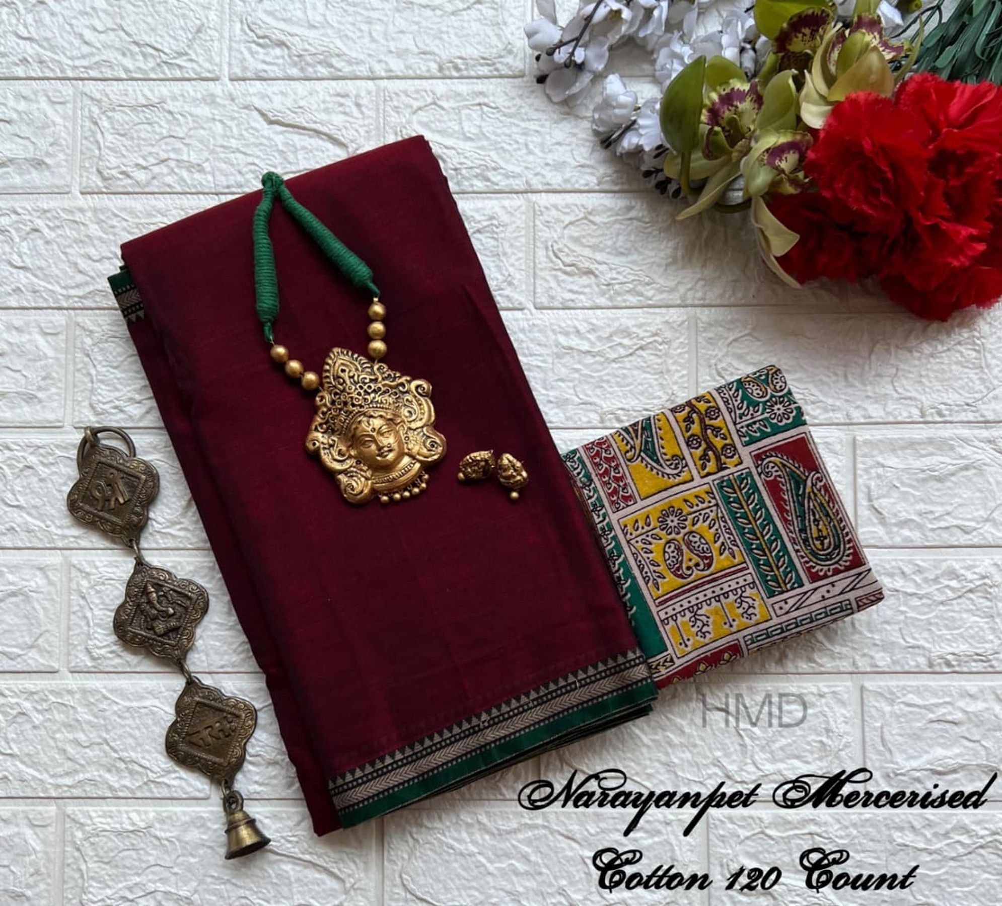 Narayanapet Mercerised Cotton Handloom Saree