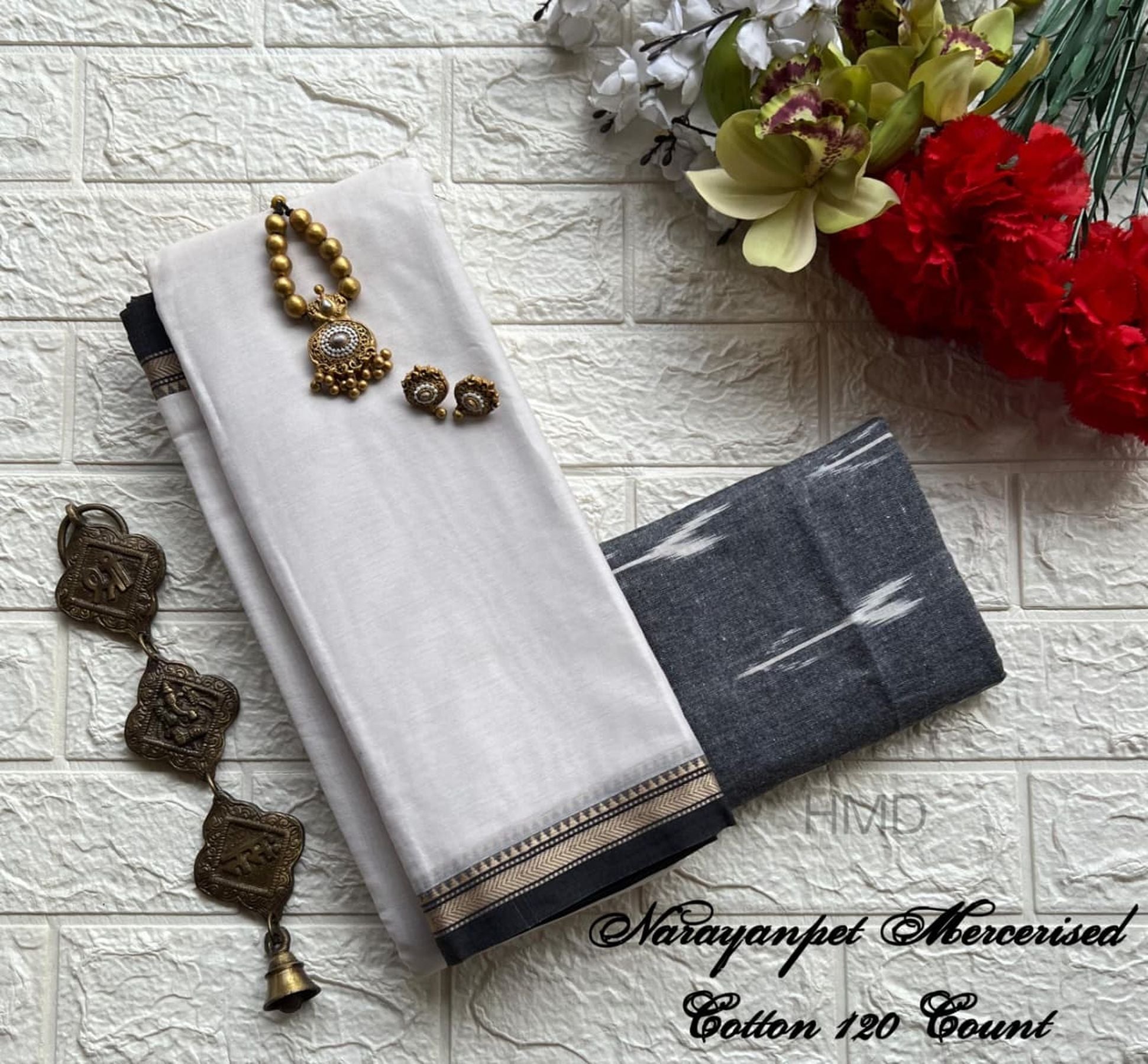 Narayanapet Mercerised Cotton Handloom Saree