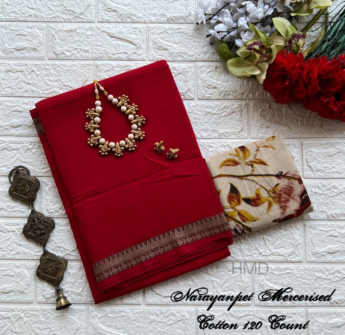 Narayanapet mercerised cotton handloom saree 003