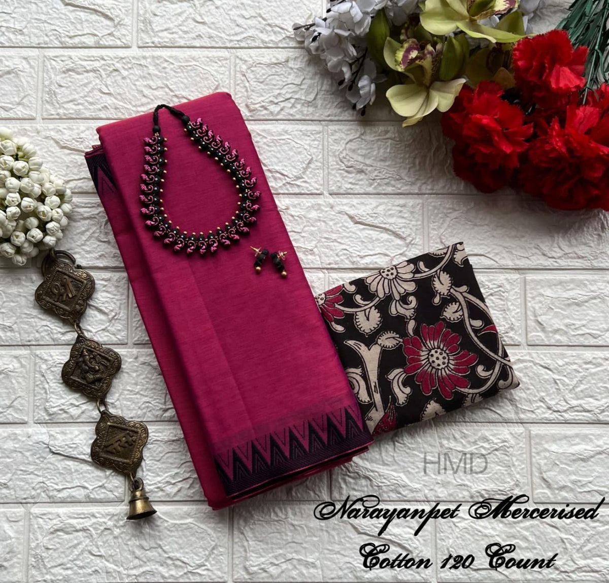 Narayanapet mercerised cotton handloom saree 016