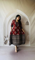 Ajrakh Hand Block Printed Cotton Dress