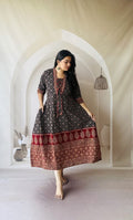Ajrakh Hand Block Printed Cotton Dress
