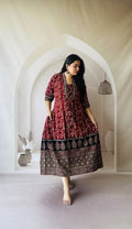 Ajrakh Hand Block Printed Cotton Dress