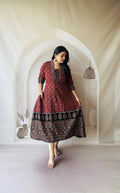 Ajrakh Hand Block Printed Cotton Dress