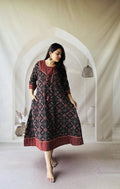 Ajrakh Hand Block Printed Cotton Dress