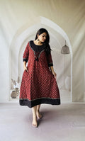 Ajrakh Hand Block Printed Cotton Dress