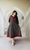 Ajrakh Hand Block Printed Cotton Dress
