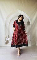 Ajrakh Hand Block Printed Cotton Dress