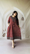 Ajrakh Hand Block Printed Cotton Dress